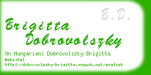 brigitta dobrovolszky business card